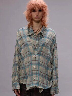 R13 Blue Double Front Shirt XS